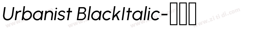 Urbanist BlackItalic字体转换